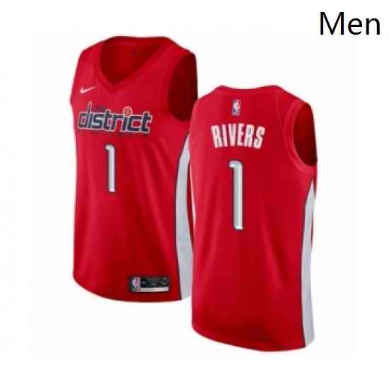 Mens Nike Washington Wizards 1 Austin Rivers Red Swingman Jersey Earned Edition
